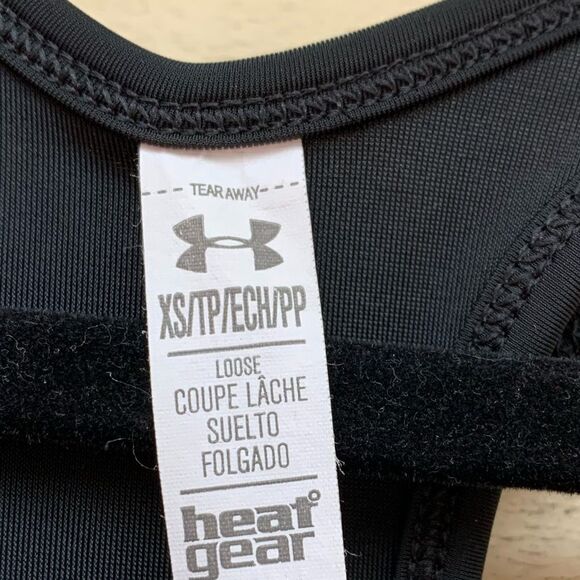 UnderArmour black double attached workout top, XS - Picture 4 of 9